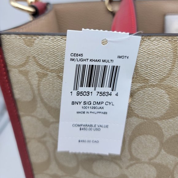 Coach Lunar New Year Dempsey Carryall in Signature Canvas with Rabbit Carriage - Picture 8 of 8